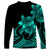 Polynesian Pride Plumeria Flowers Long Sleeve Shirt Polynesian Tribal Aqua Vibe LT9 - Polynesian Pride