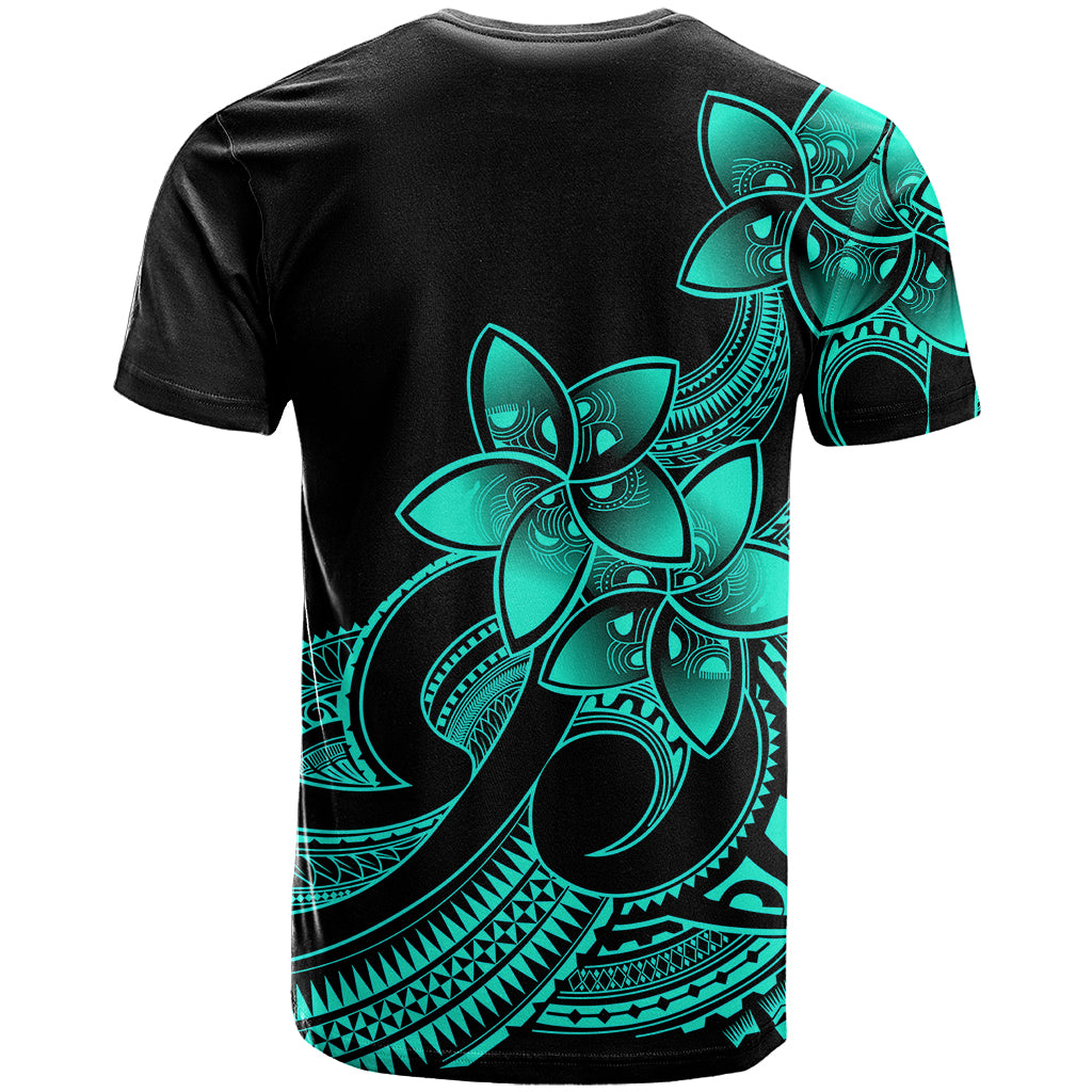 Polynesian Pride Plumeria Flowers T Shirt Polynesian Tribal Aqua Vibe LT9 - Polynesian Pride