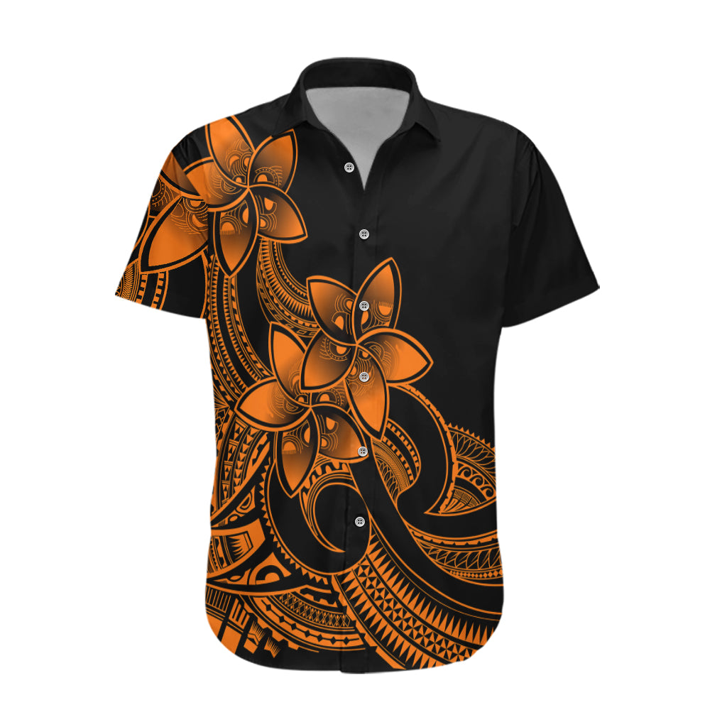 Polynesian Pride Plumeria Flowers Hawaiian Shirt Polynesian Tribal Gold Vibe LT9 Gold - Polynesian Pride