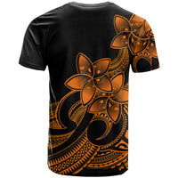 Polynesian Pride Plumeria Flowers T Shirt Polynesian Tribal Gold Vibe LT9 - Polynesian Pride