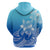 Polynesian Pride Plumeria Flowers Hoodie Polynesian Tribal Gradient Blue LT9 - Polynesian Pride