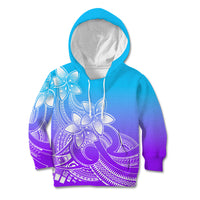 Polynesian Pride Plumeria Flowers Kid Hoodie Polynesian Tribal Gradient Purple LT9 Hoodie Purple - Polynesian Pride