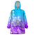 Polynesian Pride Plumeria Flowers Wearable Blanket Hoodie Polynesian Tribal Gradient Purple LT9 One Size Purple - Polynesian Pride