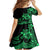 Polynesian Matching Outfit For Family Plumeria Flowers Long Dress Hawaiian Shirt Polynesian Tribal Green Vibe LT9 - Polynesian Pride