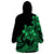 Polynesian Pride Plumeria Flowers Wearable Blanket Hoodie Polynesian Tribal Green Vibe LT9 - Polynesian Pride