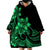 Polynesian Pride Plumeria Flowers Wearable Blanket Hoodie Polynesian Tribal Green Vibe LT9 - Polynesian Pride