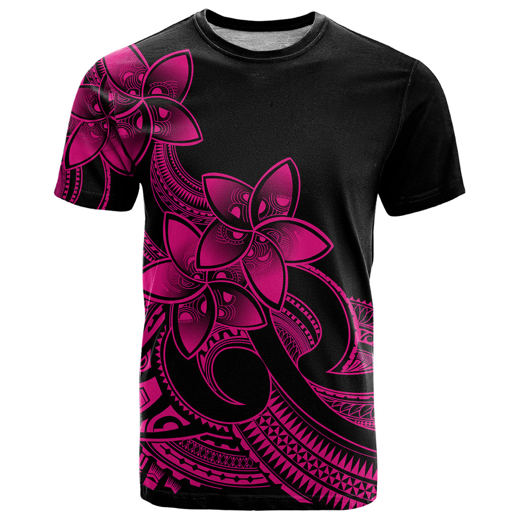 Polynesian Pride Plumeria Flowers T Shirt Polynesian Tribal Pink Vibe LT9 Pink - Polynesian Pride