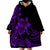 Polynesian Pride Plumeria Flowers Wearable Blanket Hoodie Polynesian Tribal Purple Vibe LT9 - Polynesian Pride