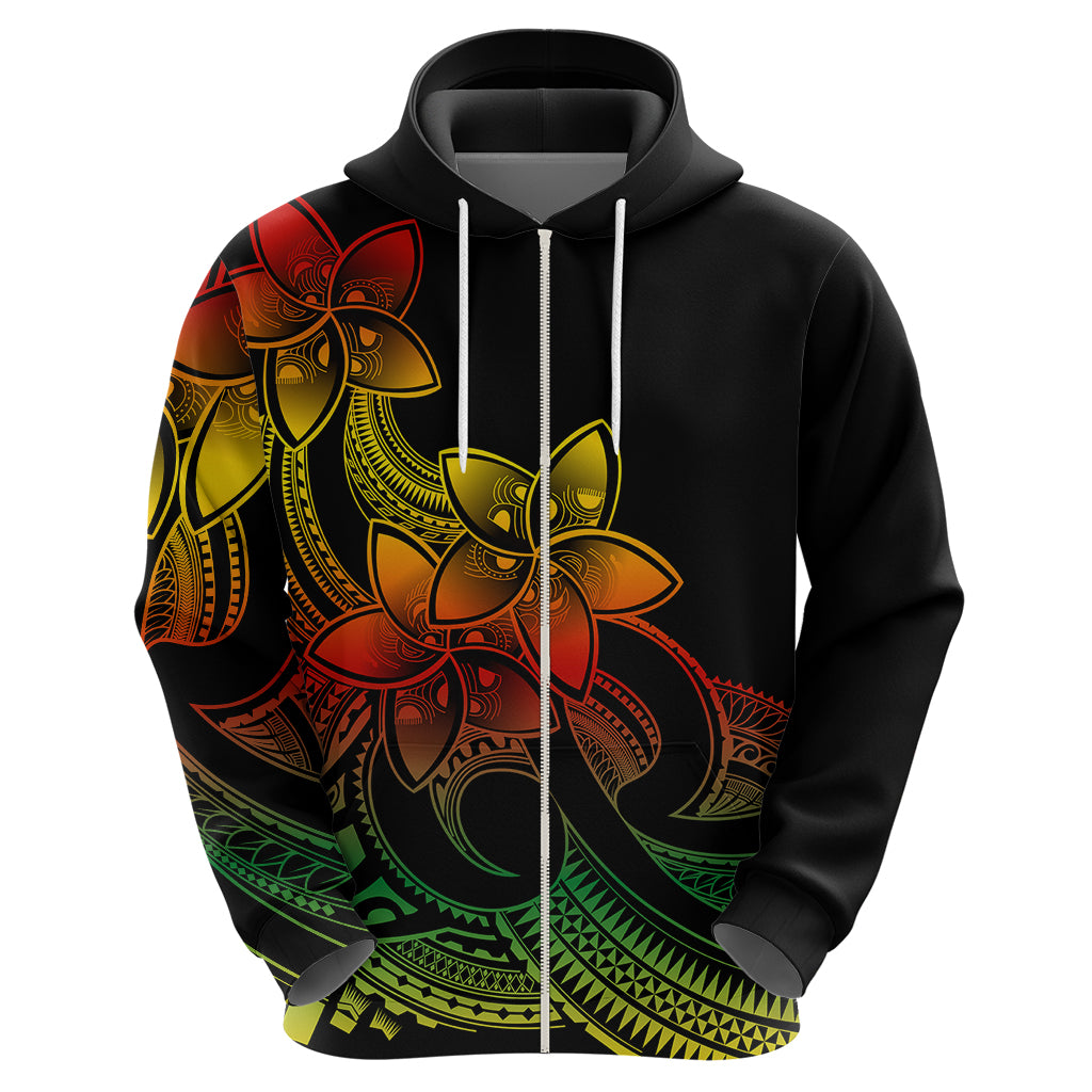 Polynesian Pride Plumeria Flowers Hoodie Polynesian Tribal Reggae Vibe LT9 - Polynesian Pride