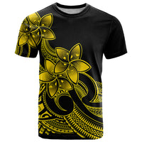 Polynesian Pride Plumeria Flowers T Shirt Polynesian Tribal Yellow Vibe LT9 Yellow - Polynesian Pride