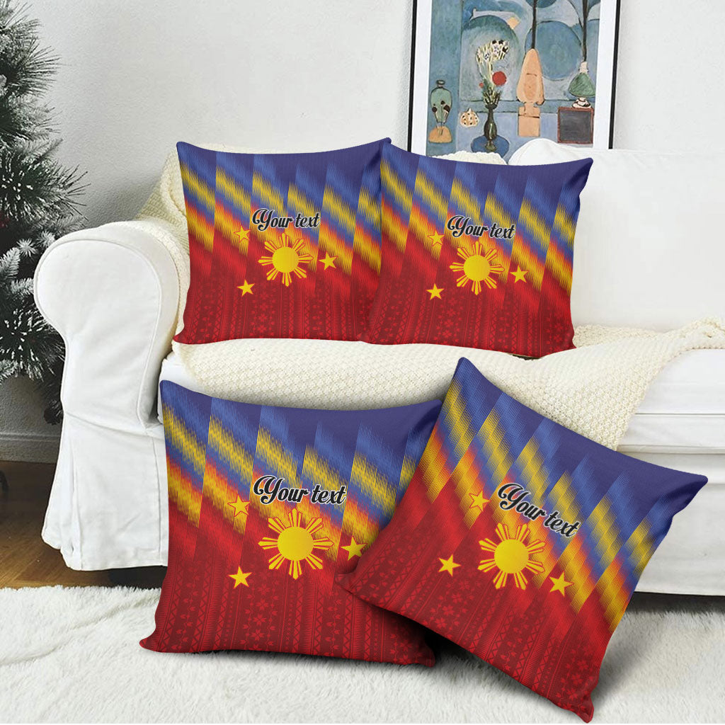 Personalized Philippines Eight Rays Sun Pillow Cover Traditional Filipino Igorot Pattern Motif