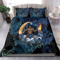 Samoa Siva Afi Bedding Set Fireknife Fire Dance Pacific Tribal Motif