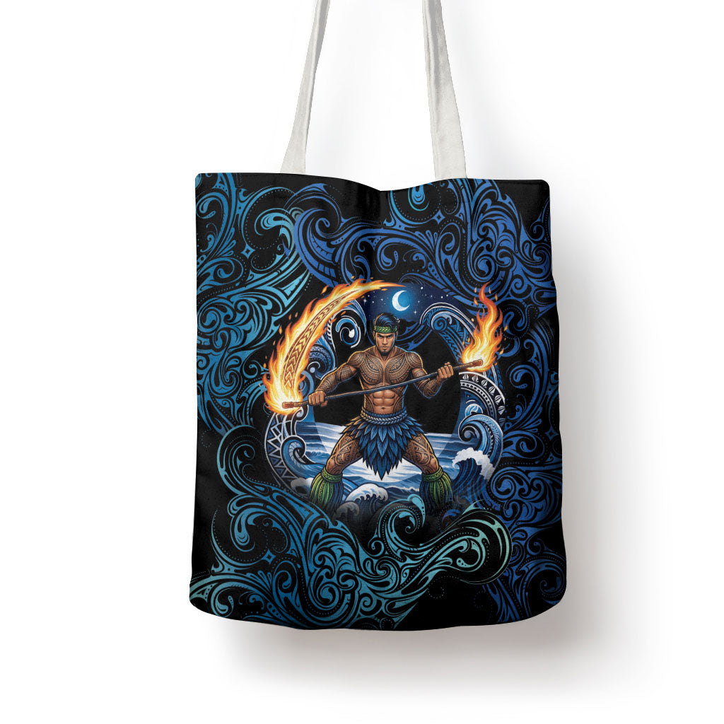 Samoa Siva Afi Tote Bag Fireknife Fire Dance Pacific Tribal Motif