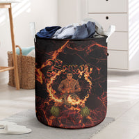 Samoa Siva Afi Dance Fireknife Laundry Basket Polynesian Heritage Fire Dance