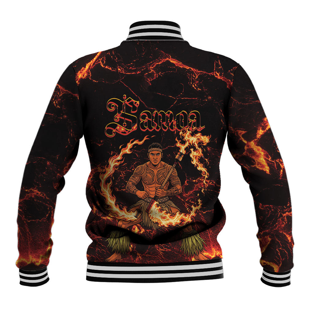 Samoa Siva Afi Dance Fireknife Baseball Jacket Polynesian Heritage Fire Dance