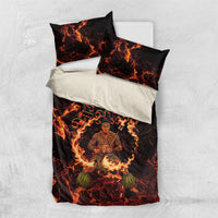 Samoa Siva Afi Dance Fireknife Bedding Set Polynesian Heritage Fire Dance