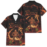 Samoa Siva Afi Dance Fireknife Family Matching Tank Maxi Dress and Hawaiian Shirt Polynesian Heritage Fire Dance
