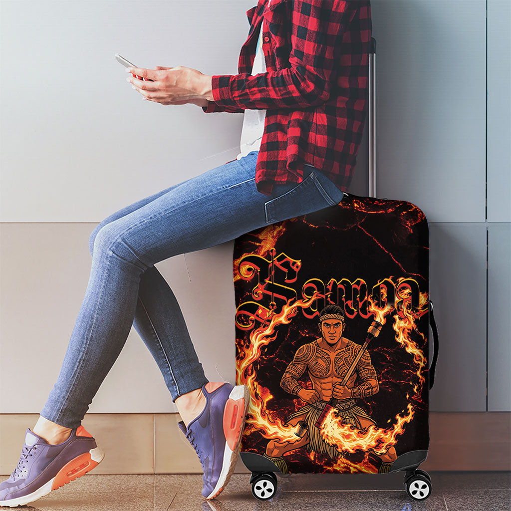 Samoa Siva Afi Dance Fireknife Luggage Cover Polynesian Heritage Fire Dance