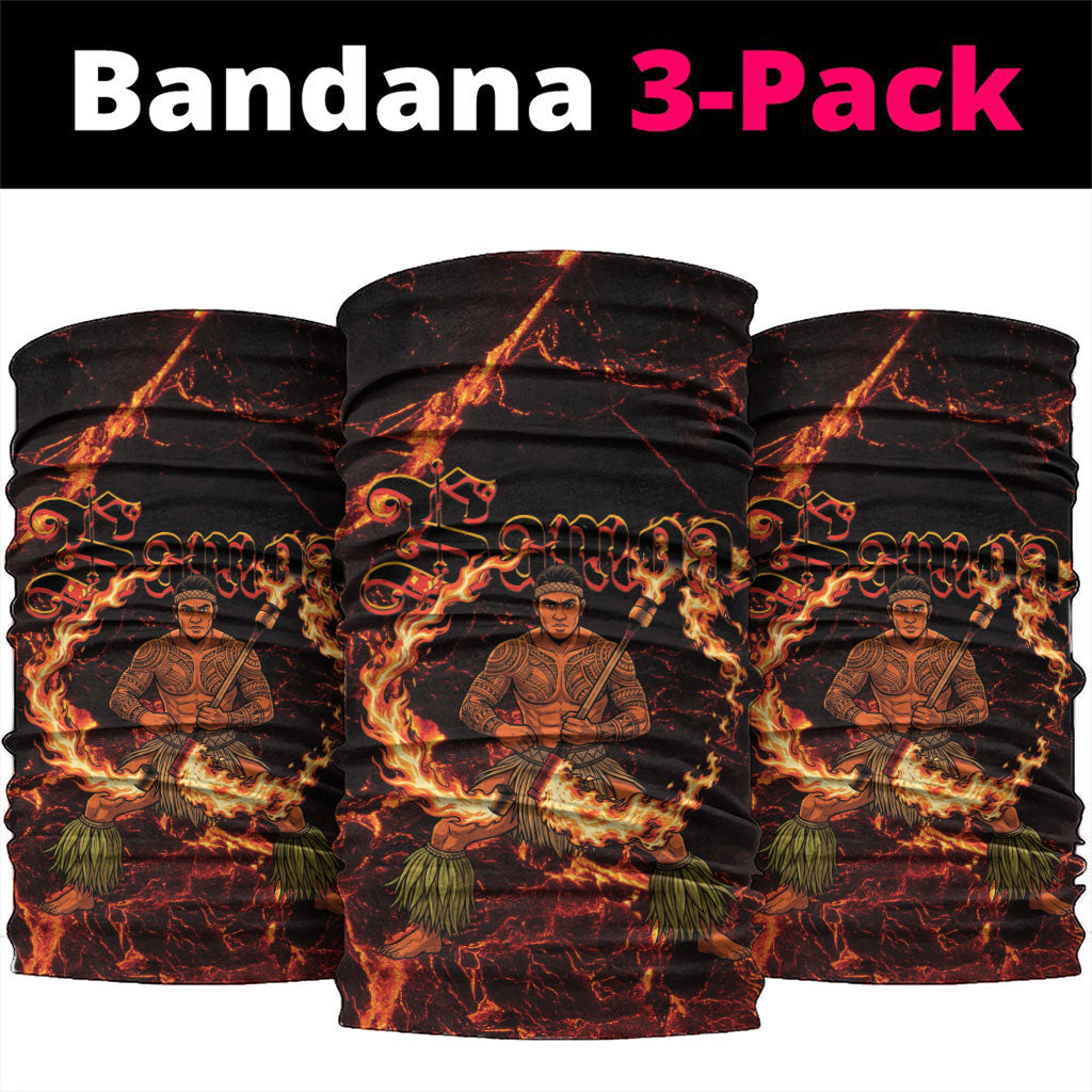 Samoa Siva Afi Dance Fireknife Neck Gaiter Polynesian Heritage Fire Dance