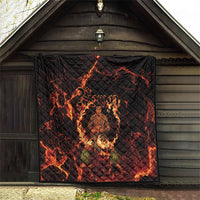 Samoa Siva Afi Dance Fireknife Quilt Polynesian Heritage Fire Dance