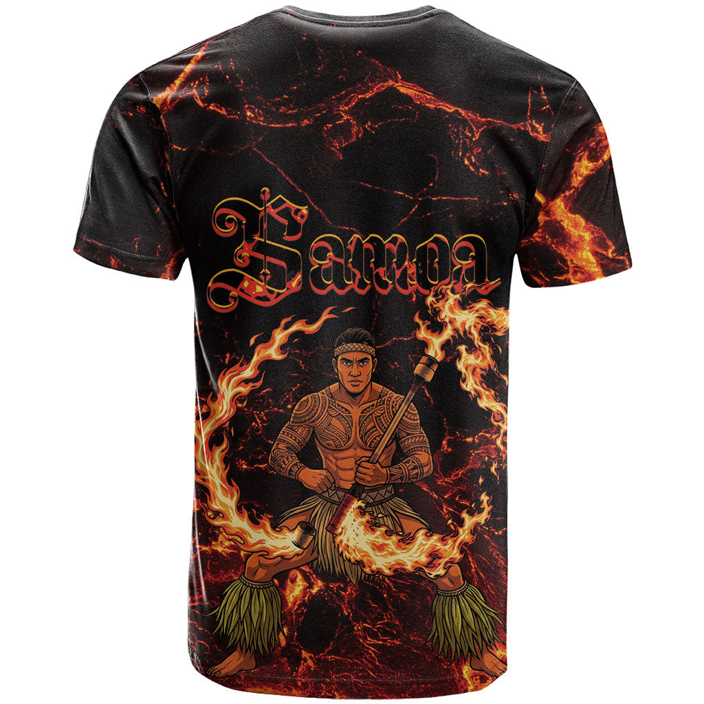 Samoa Siva Afi Dance Fireknife T Shirt Polynesian Heritage Fire Dance