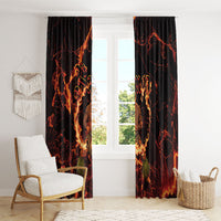 Samoa Siva Afi Dance Fireknife Window Curtain Polynesian Heritage Fire Dance