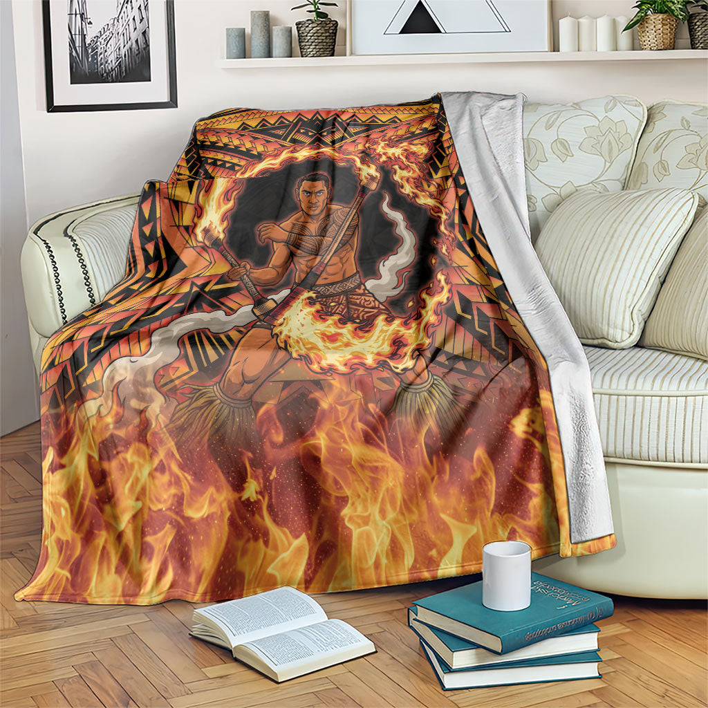 Samoa Siva Afi Dance Fireknife Blanket Samoan Tribal Motif Dancing in the Fire LT9 Red - Polynesian Pride