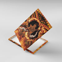 Samoa Siva Afi Dance Fireknife Canvas Wall Art Samoan Tribal Motif Dancing in the Fire