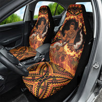 Samoa Siva Afi Dance Fireknife Car Seat Cover Samoan Tribal Motif Dancing in the Fire