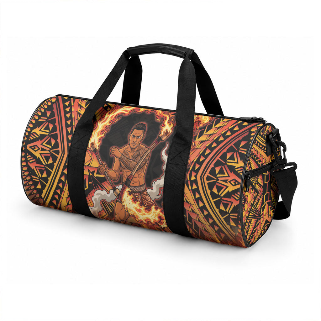 Samoa Siva Afi Dance Fireknife Duffle Bag Samoan Tribal Motif Dancing in the Fire LT9 - Polynesian Pride