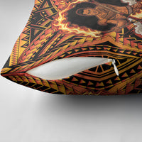 Samoa Siva Afi Dance Fireknife Pillow Cover Samoan Tribal Motif Dancing in the Fire