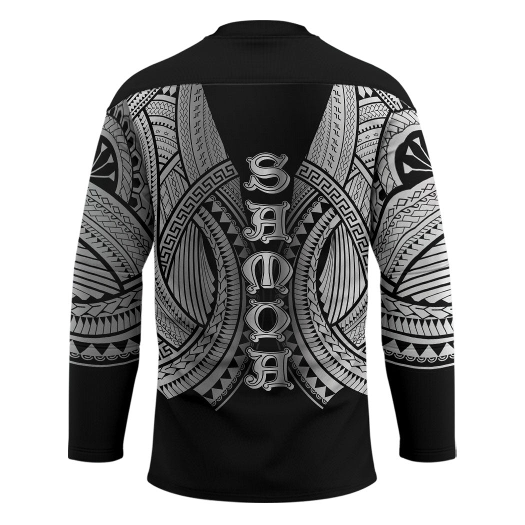 Samoan Ula Nifo Afi Tribal Hockey Jersey Polynesian Pattern