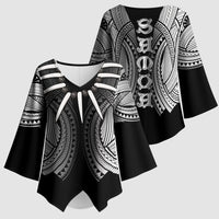 Samoan Ula Nifo Afi Tribal Kimono Sleeve Blouse Polynesian Pattern