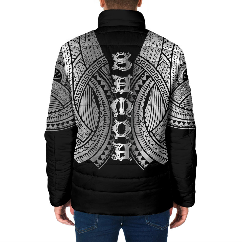 Samoan Ula Nifo Afi Tribal Padded Jacket Polynesian Pattern