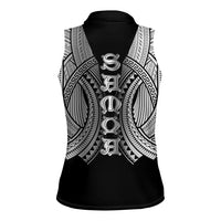 Samoan Ula Nifo Afi Tribal Women Sleeveless Polo Shirt Polynesian Pattern