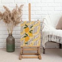 Maku'e Hawaiian Mango Palaka Canvas Wall Art Aloha Hibiscus Pikake Lei