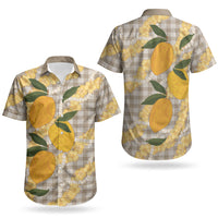 Maku'e Hawaiian Mango Palaka Couples Matching Mermaid Dress and Hawaiian Shirt Aloha Hibiscus Pikake Lei