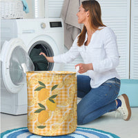 Alani Hawaiian Mango Palaka Laundry Basket Aloha Hibiscus Pikake Lei