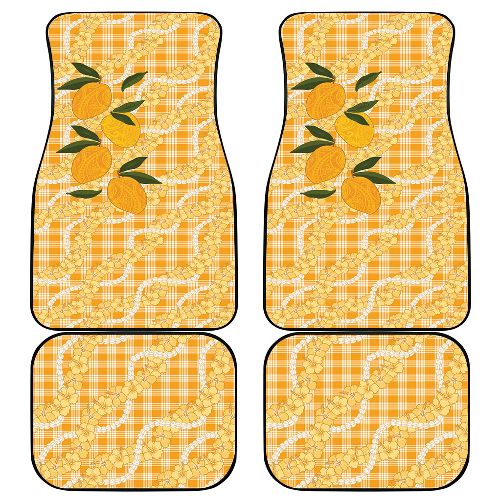 Alani Hawaiian Mango Palaka Car Mats Aloha Hibiscus Pikake Lei