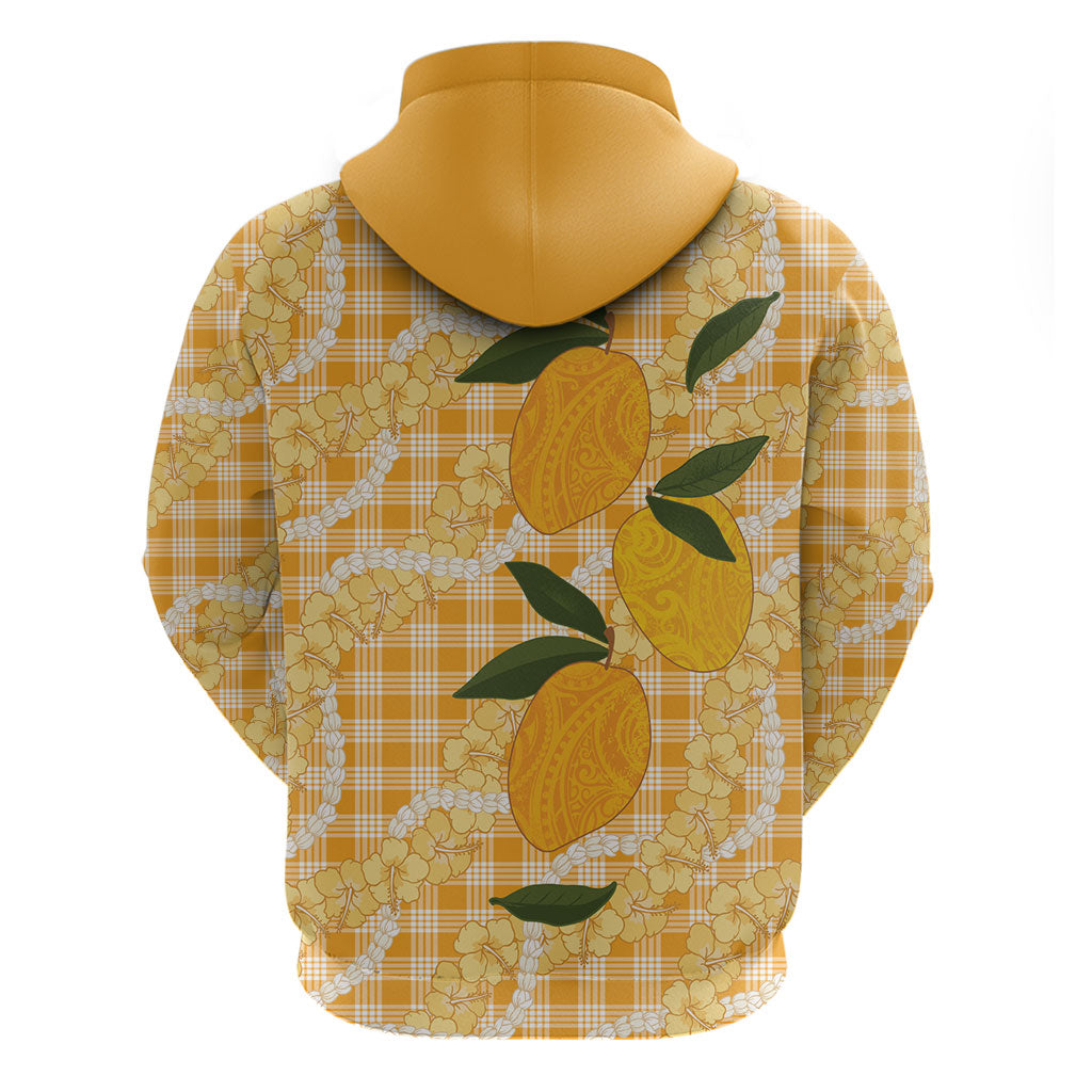 Alani Hawaiian Mango Palaka Hoodie Aloha Hibiscus Pikake Lei