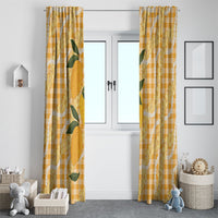 Alani Hawaiian Mango Palaka Window Curtain Aloha Hibiscus Pikake Lei