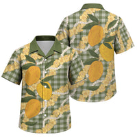 Uliuli Ahiahia Hawaiian Mango Palaka Family Matching Off Shoulder Maxi Dress and Hawaiian Shirt Aloha Hibiscus Pikake Lei