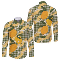Uliuli Ahiahia Hawaiian Mango Palaka Family Matching Off Shoulder Short Dress and Hawaiian Shirt Aloha Hibiscus Pikake Lei