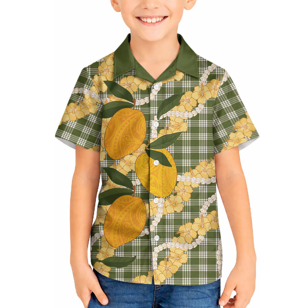Uliuli Ahiahia Hawaiian Mango Palaka Hawaiian Shirt Aloha Hibiscus Pikake Lei