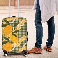 Uliuli Ahiahia Hawaiian Mango Palaka Luggage Cover Aloha Hibiscus Pikake Lei
