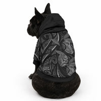 Hawaiian Mango Tribal Tattoo Pet Hoodie Black White Pacific Traditional Pattern LT9 - Polynesian Pride