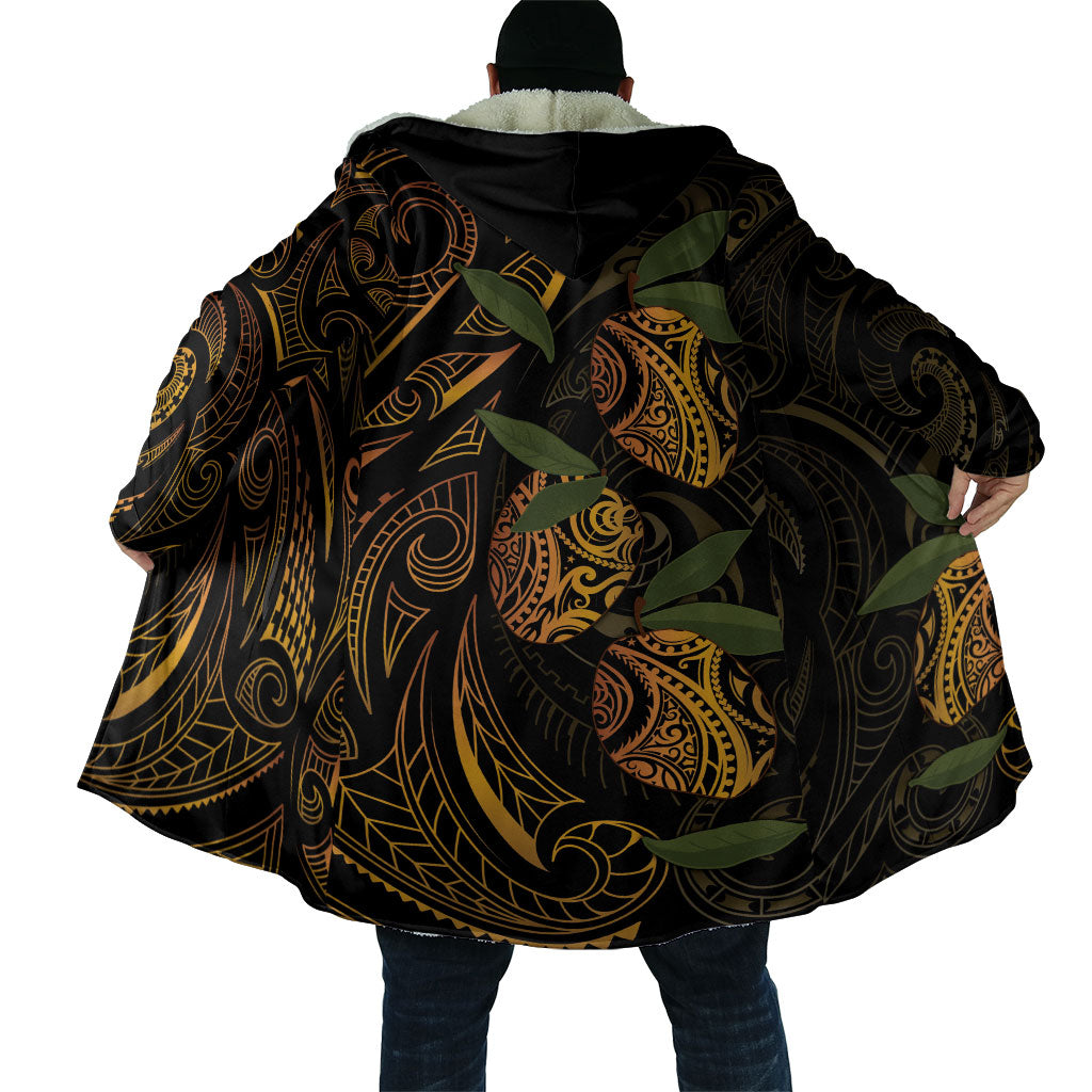 Hawaiian Mango Tribal Tattoo Cloak Gold Pacific Traditional Pattern