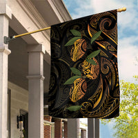 Hawaiian Mango Tribal Tattoo Garden Flag Gold Pacific Traditional Pattern
