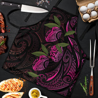 Hawaiian Mango Tribal Tattoo Apron Pink Pacific Traditional Pattern
