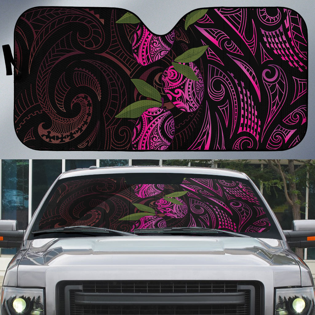 Hawaiian Mango Tribal Tattoo Auto Sun Shade Pink Pacific Traditional Pattern